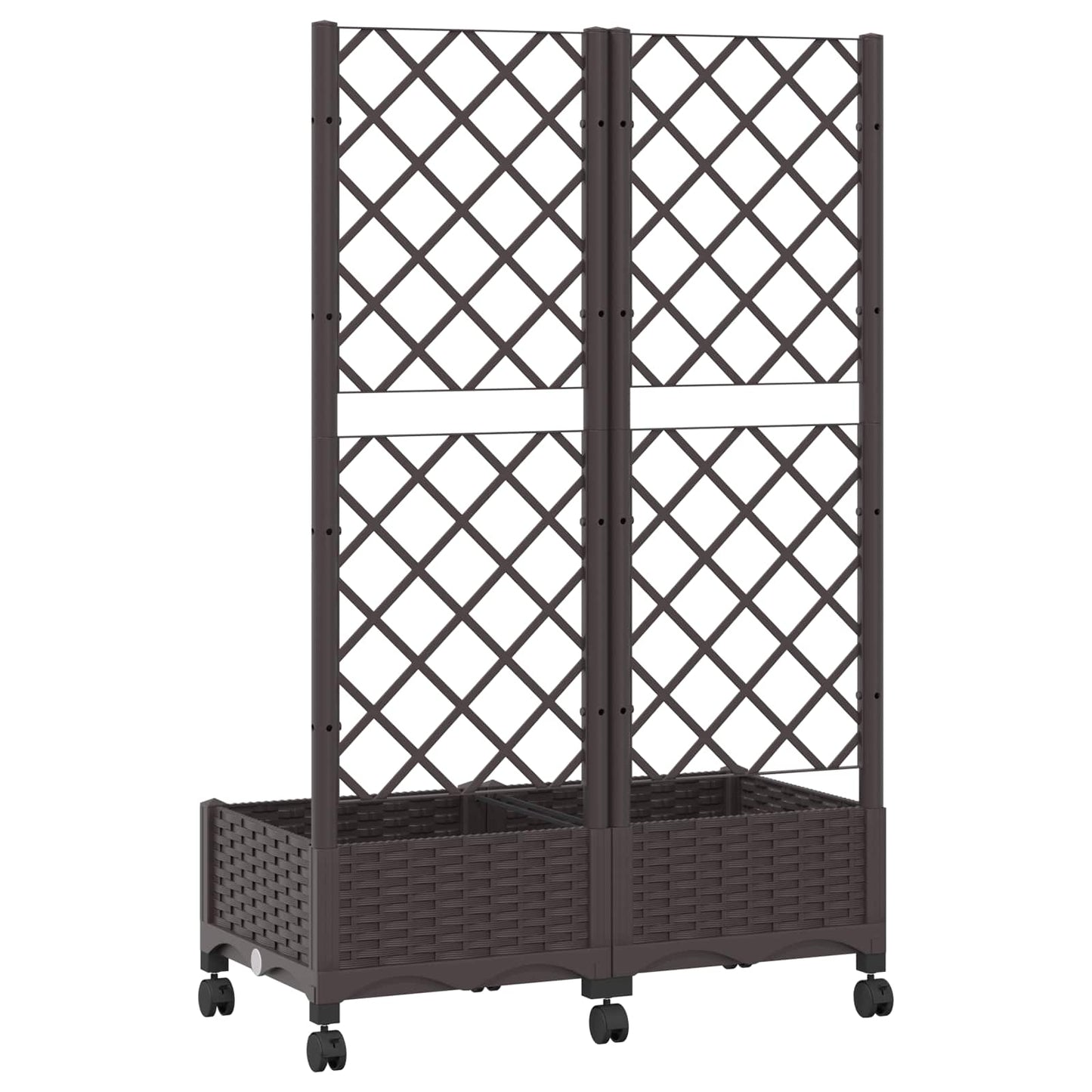 Pflanzkübel Mit Spalier Und Rädern 80 X 40 X 131,5 Cm Pp