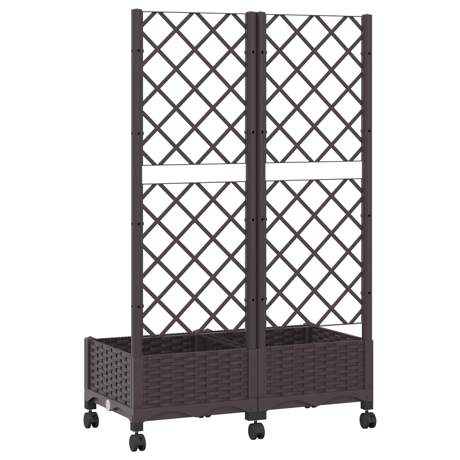 Pflanzkübel Mit Spalier Und Rädern 80 X 40 X 131,5 Cm Pp