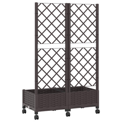 Pflanzkübel Mit Spalier Und Rädern 80 X 40 X 131,5 Cm Pp