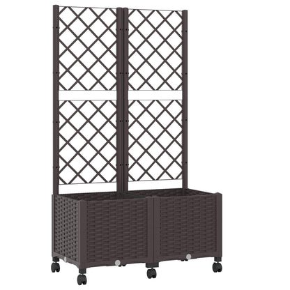 Pflanzkübel Mit Spalier Und Rädern 80 X 40 X 146 Cm Pp