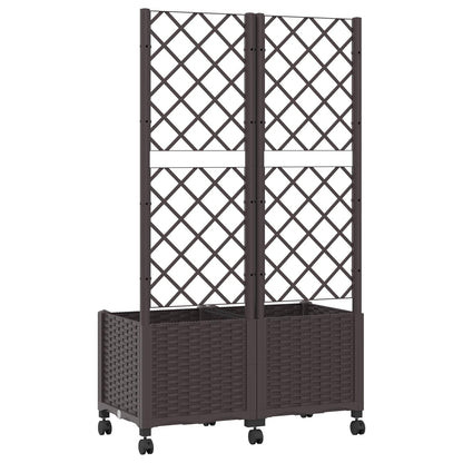 Pflanzkübel Mit Spalier Und Rädern 80 X 40 X 146 Cm Pp