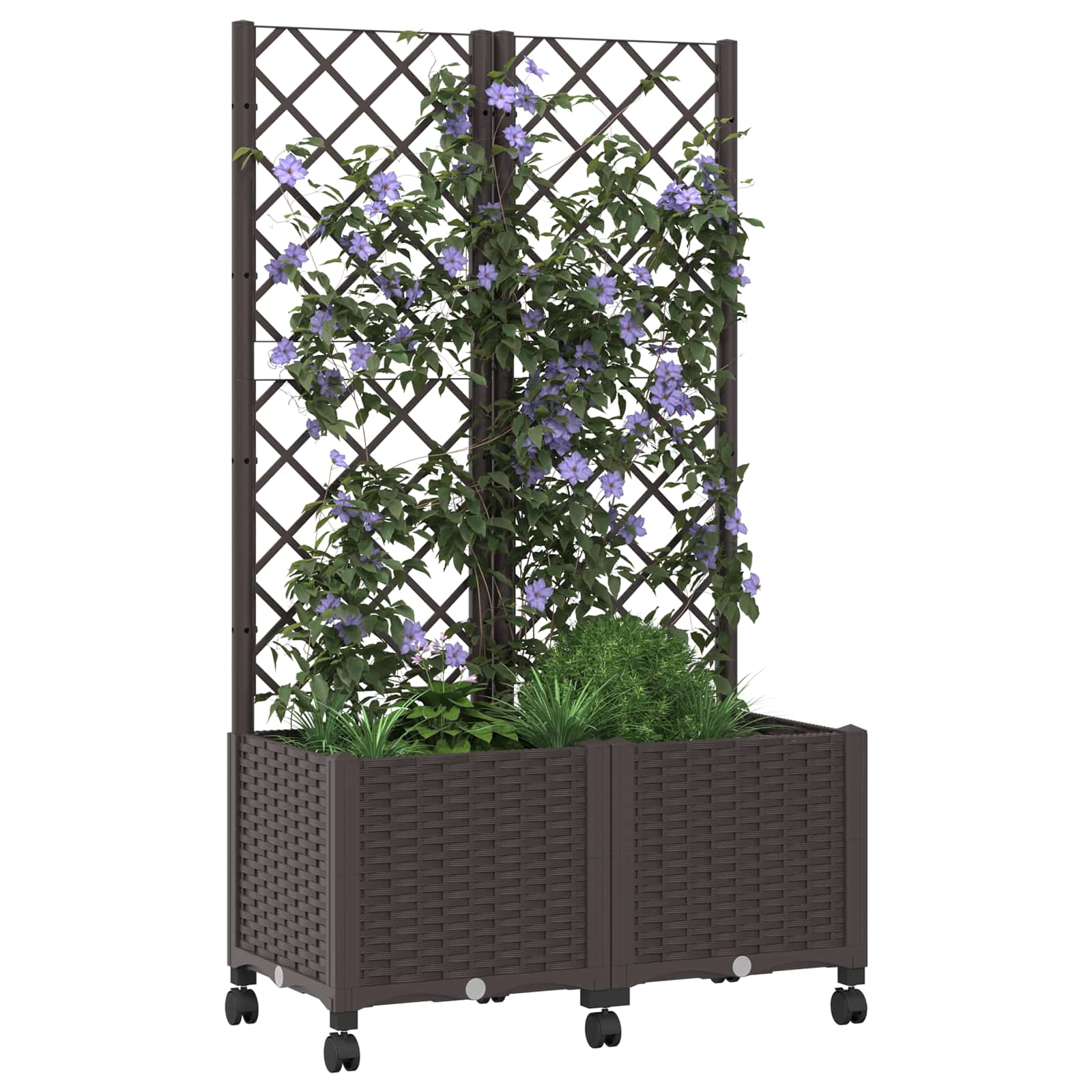 Pflanzkübel Mit Spalier Und Rädern 80 X 40 X 146 Cm Pp