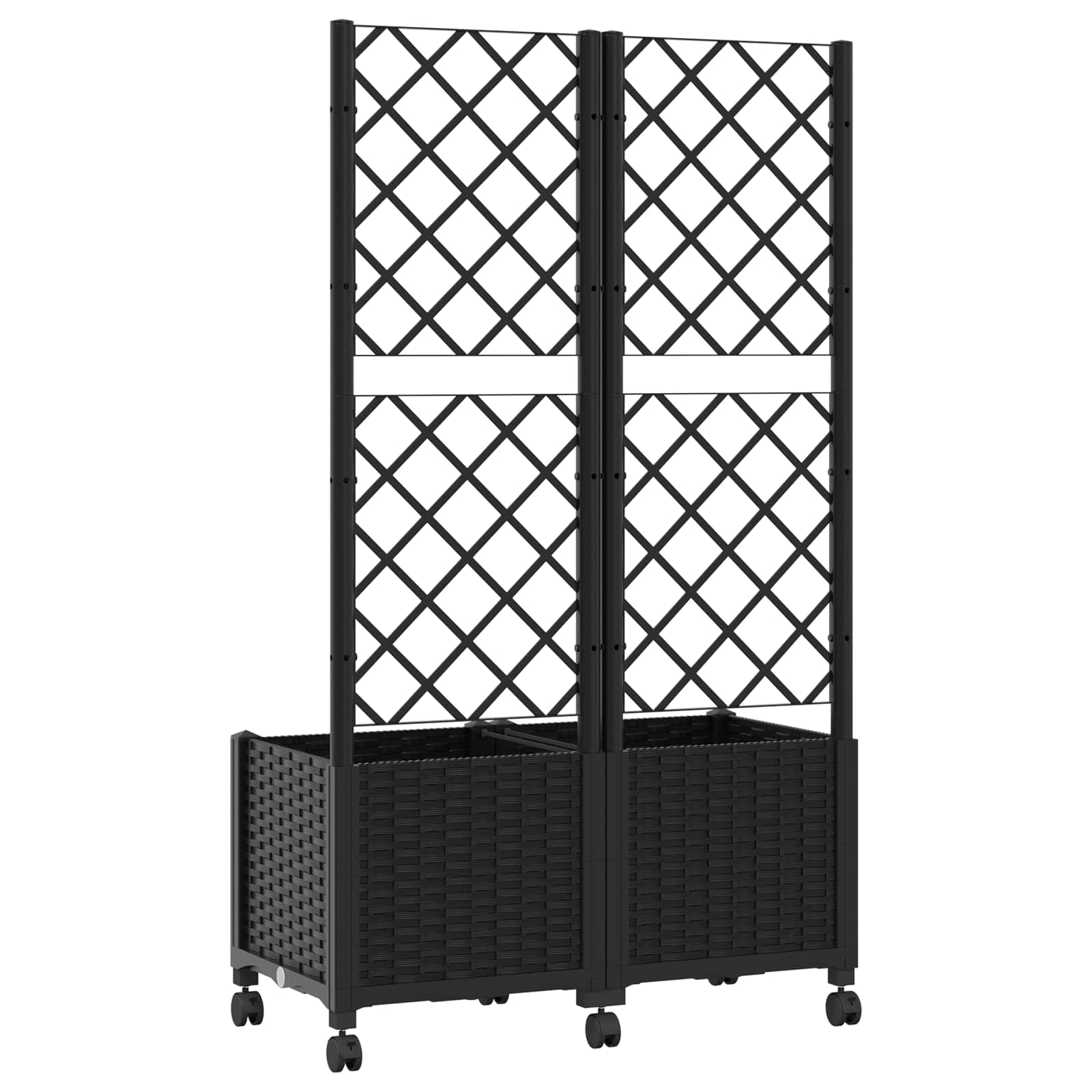 Pflanzkübel Mit Spalier Und Rädern 80 X 40 X 146 Cm Pp
