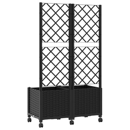 Pflanzkübel Mit Spalier Und Rädern 80 X 40 X 146 Cm Pp