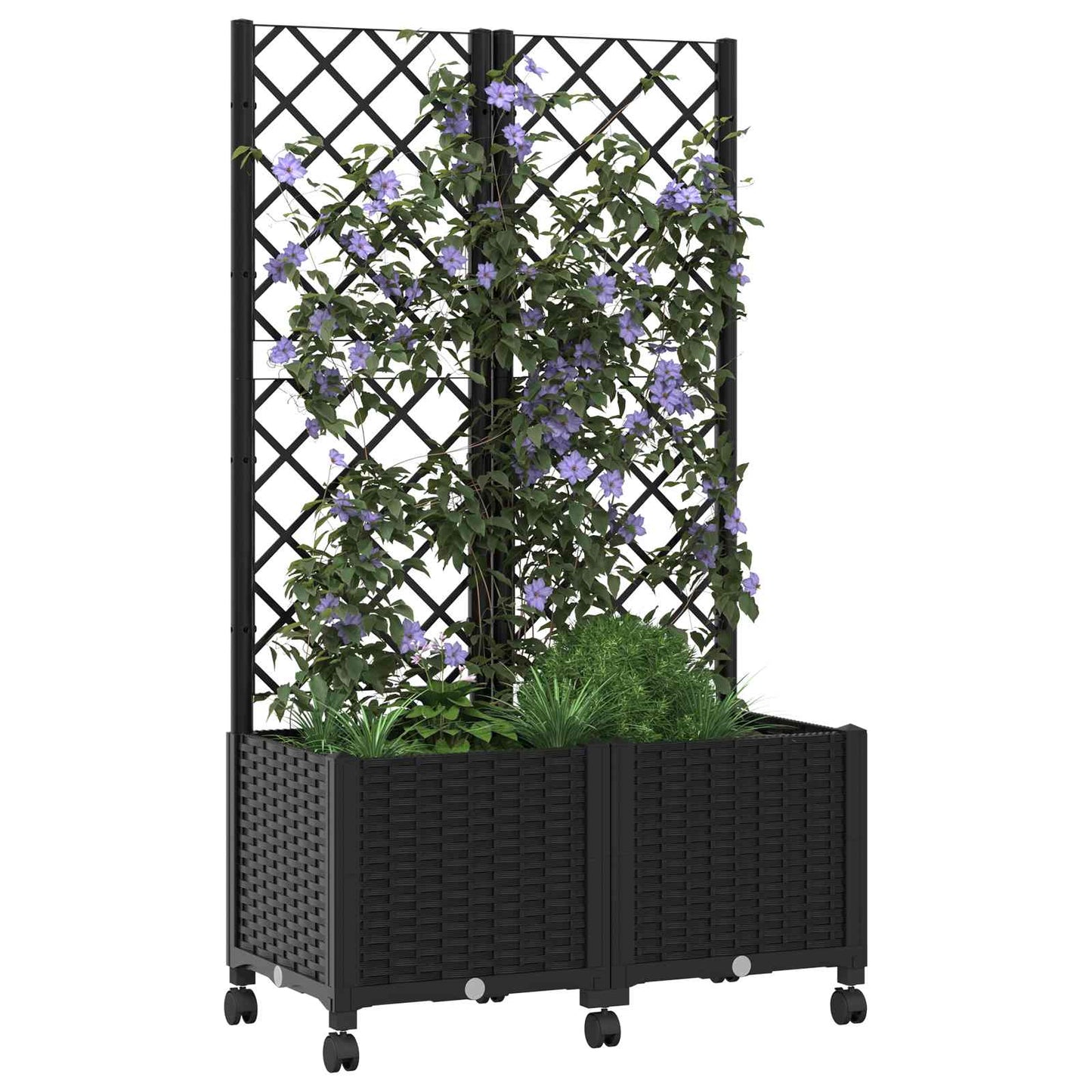 Pflanzkübel Mit Spalier Und Rädern 80 X 40 X 146 Cm Pp