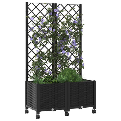 Pflanzkübel Mit Spalier Und Rädern 80 X 40 X 146 Cm Pp