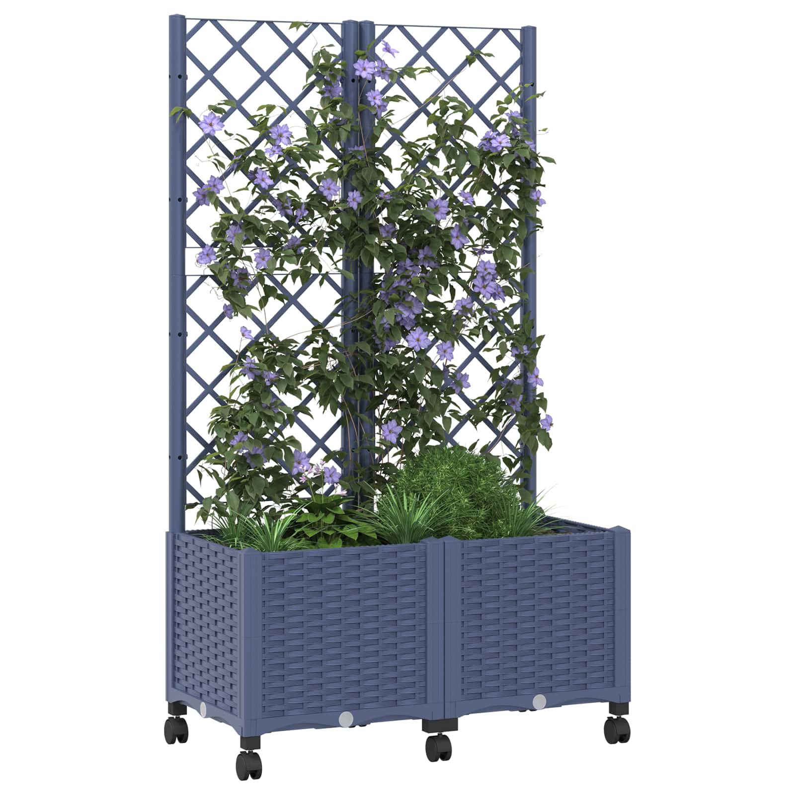 Pflanzkübel Mit Spalier Und Rädern 80 X 40 X 146 Cm Pp