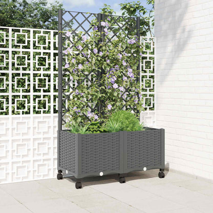 Pflanzkübel Mit Spalier Und Rädern 80 X 40 X 146 Cm Pp
