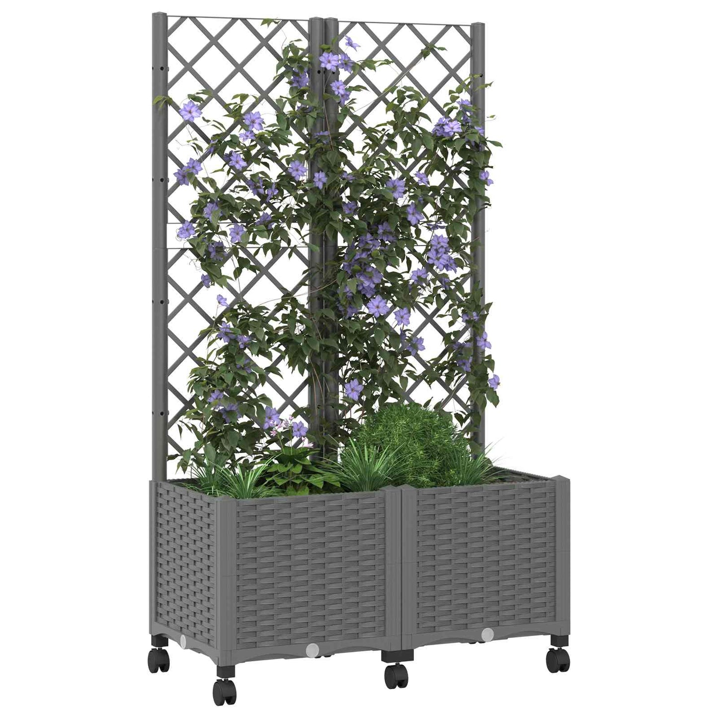 Pflanzkübel Mit Spalier Und Rädern 80 X 40 X 146 Cm Pp