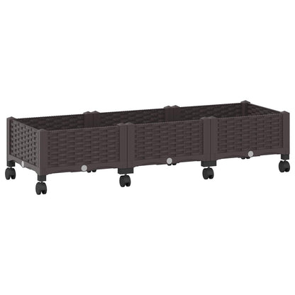 Gartenpflanzer 120 X 40 X 29 Cm Pp Braun