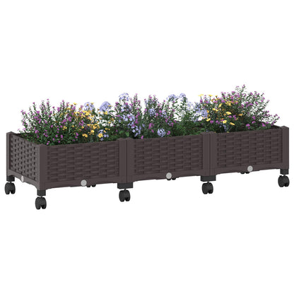 Gartenpflanzer 120 X 40 X 29 Cm Pp Braun