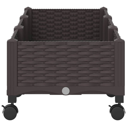 Gartenpflanzer 120 X 40 X 29 Cm Pp Braun