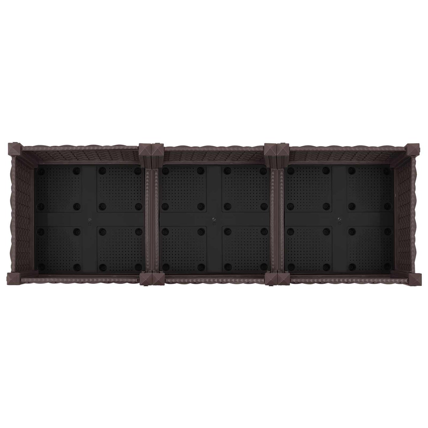 Gartenpflanzer 120 X 40 X 29 Cm Pp Braun