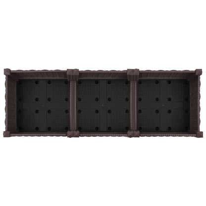 Gartenpflanzer 120 X 40 X 29 Cm Pp Braun