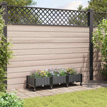 Gartenpflanzer 120 X 40 X 29 Cm Pp Schwarz