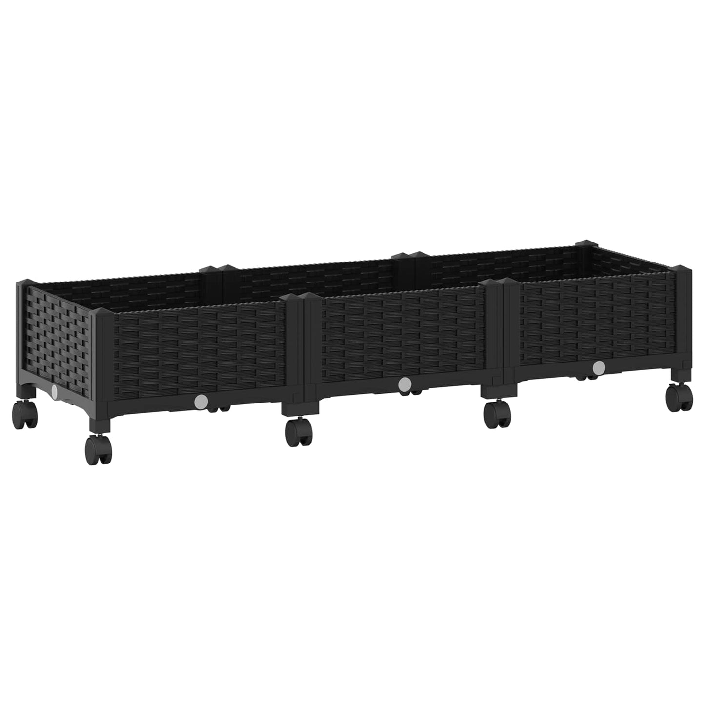 Gartenpflanzer 120 X 40 X 29 Cm Pp Schwarz
