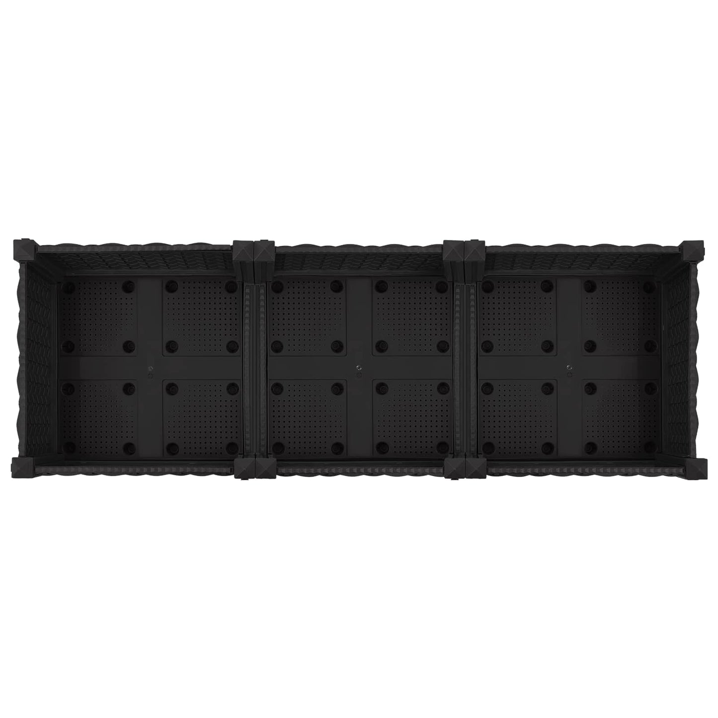 Gartenpflanzer 120 X 40 X 29 Cm Pp Schwarz