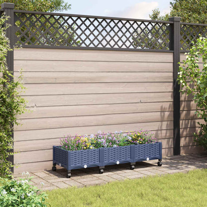 Gartenpflanzer 120 X 40 X 33 Cm Pp Blaugrau