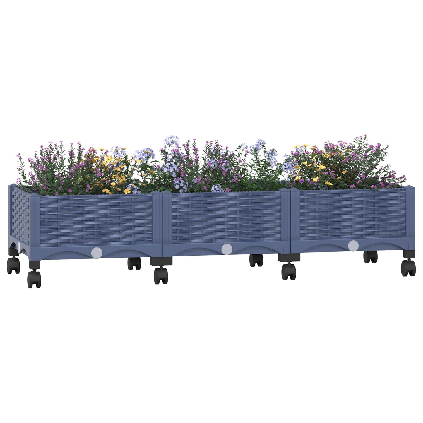 Gartenpflanzer 120 X 40 X 33 Cm Pp Blaugrau