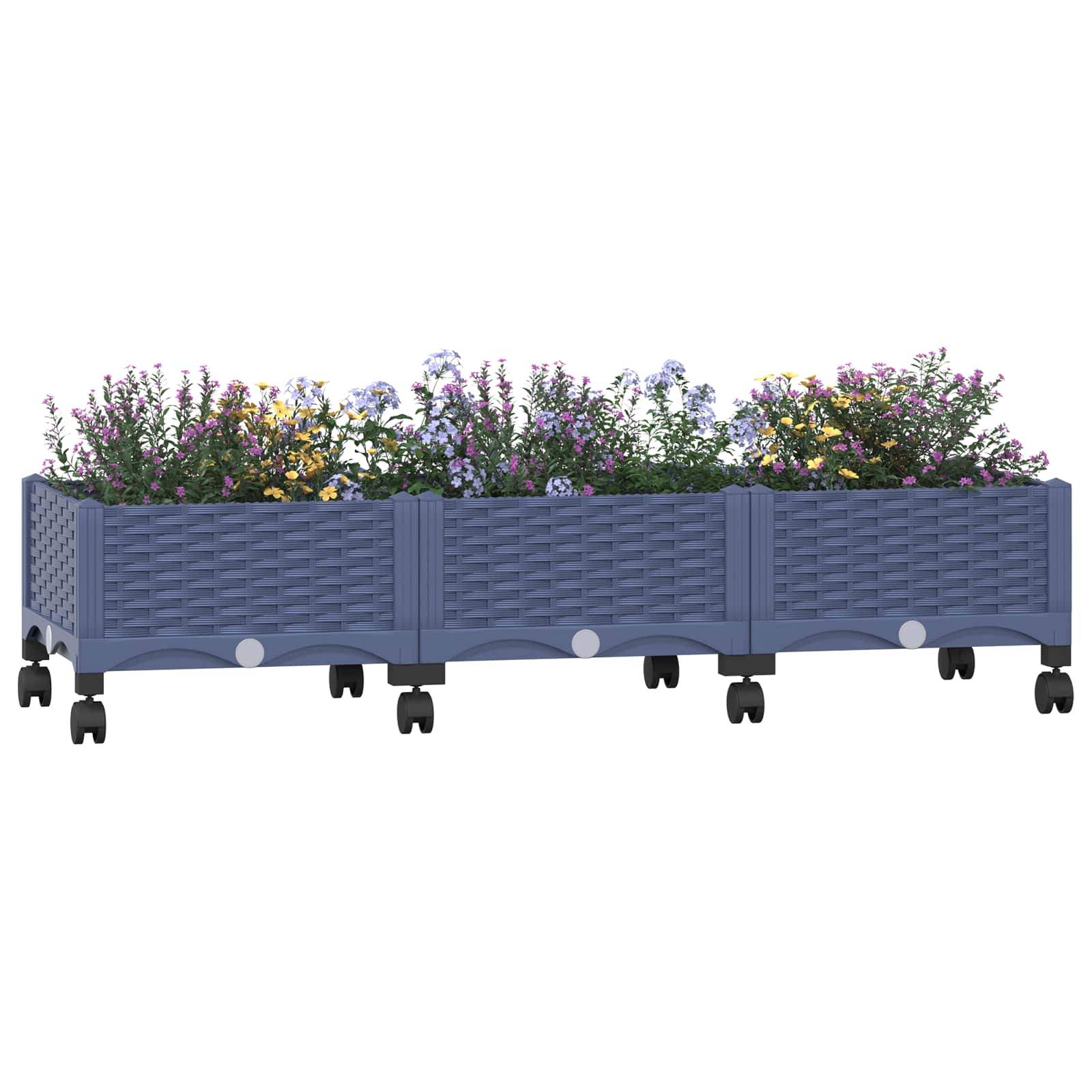 Gartenpflanzer 120 X 40 X 33 Cm Pp Blaugrau