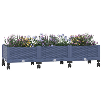 Gartenpflanzer 120 X 40 X 33 Cm Pp Blaugrau