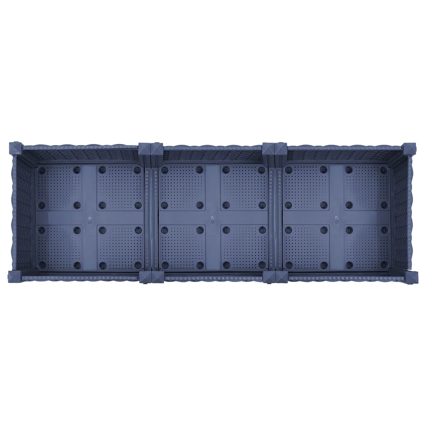Gartenpflanzer 120 X 40 X 33 Cm Pp Blaugrau