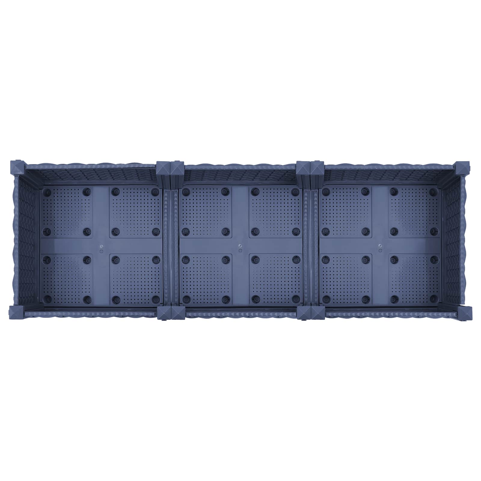 Gartenpflanzer 120 X 40 X 33 Cm Pp Blaugrau