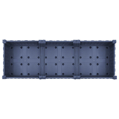 Gartenpflanzer 120 X 40 X 33 Cm Pp Blaugrau