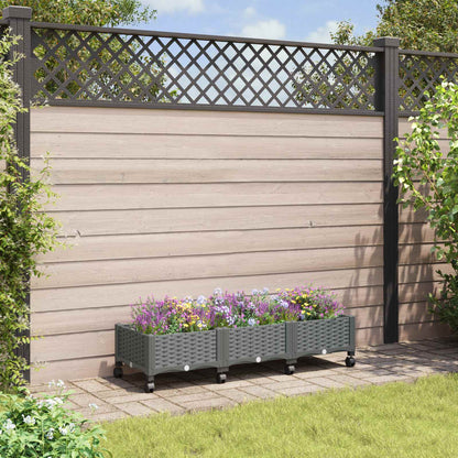Hochbeet 80X80X38 Cm Polypropylen Hellgrau