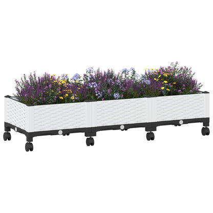 Gartenpflanzer 120 X 40 X 33 Cm Pp Weiß