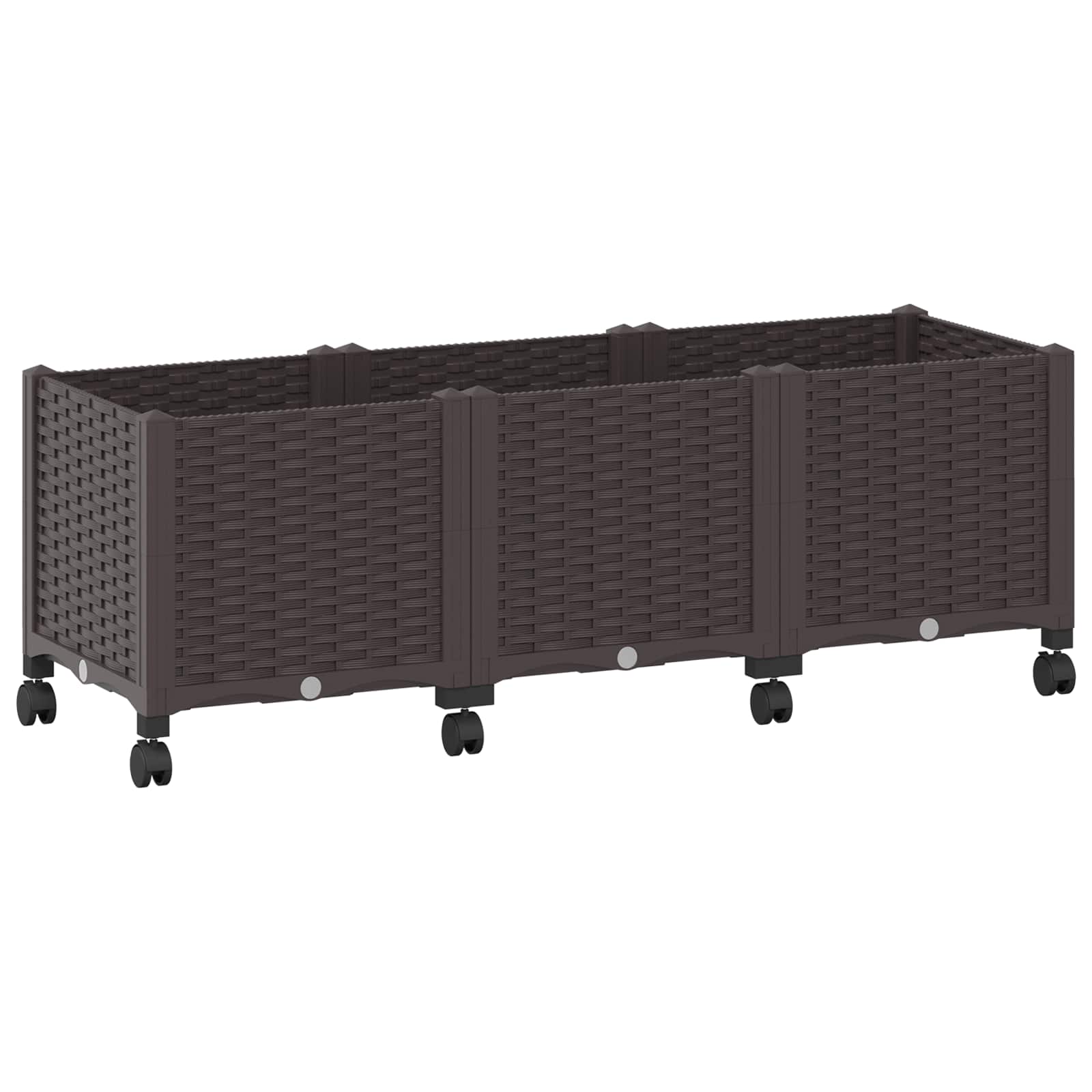 Gartenpflanzer 120 X 40 X 44 Cm Pp Braun