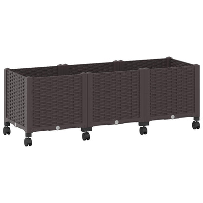 Gartenpflanzer 120 X 40 X 44 Cm Pp Braun