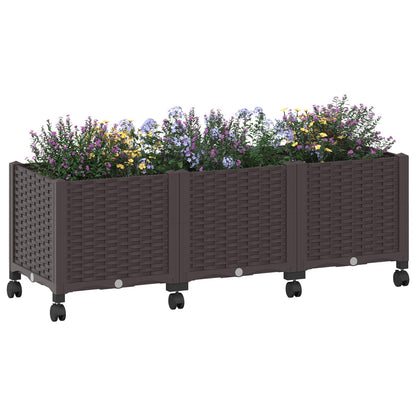 Gartenpflanzer 120 X 40 X 44 Cm Pp Braun