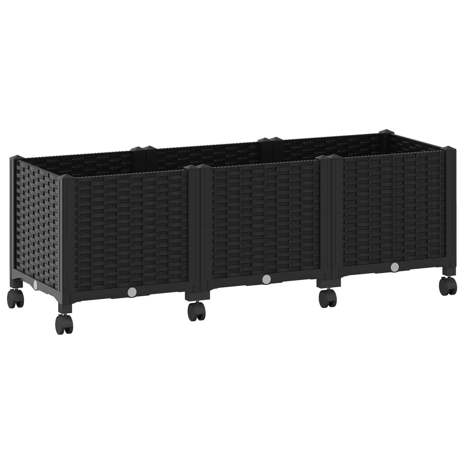 Gartenpflanzer 120 X 40 X 44 Cm Pp Schwarz