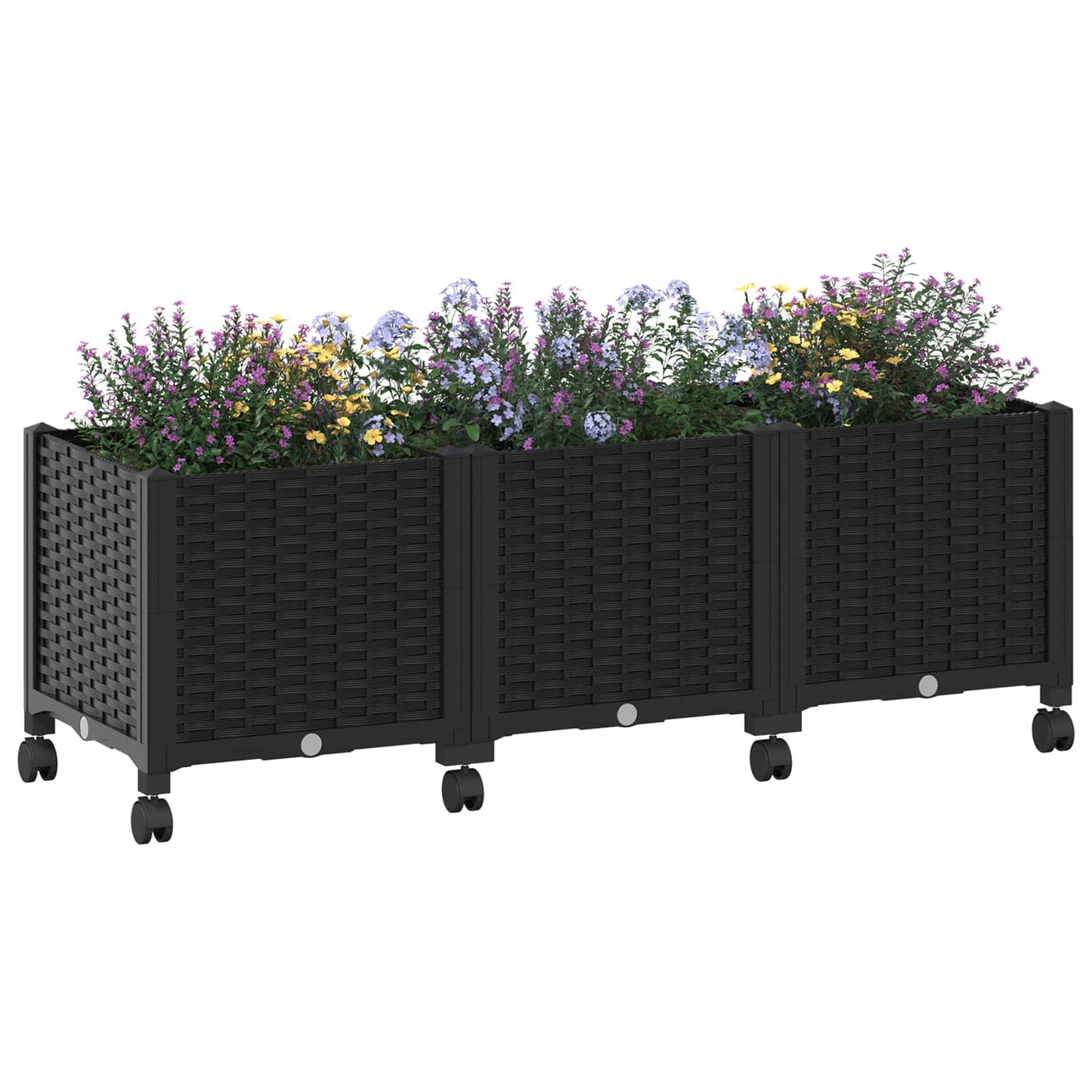 Gartenpflanzer 120 X 40 X 44 Cm Pp Schwarz