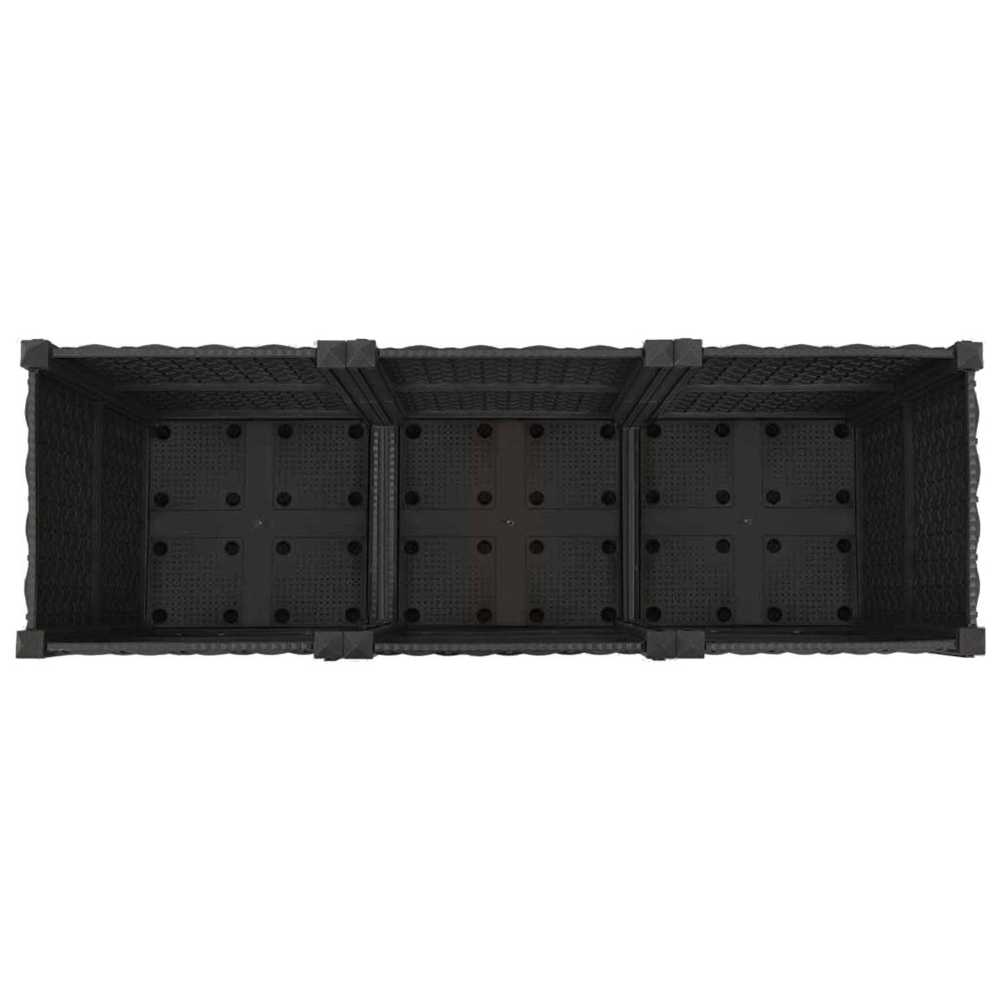 Gartenpflanzer 120 X 40 X 44 Cm Pp Schwarz