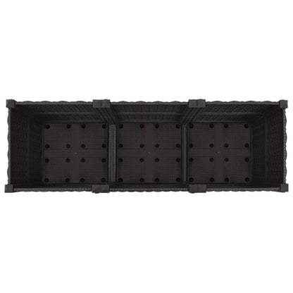 Gartenpflanzer 120 X 40 X 44 Cm Pp Schwarz