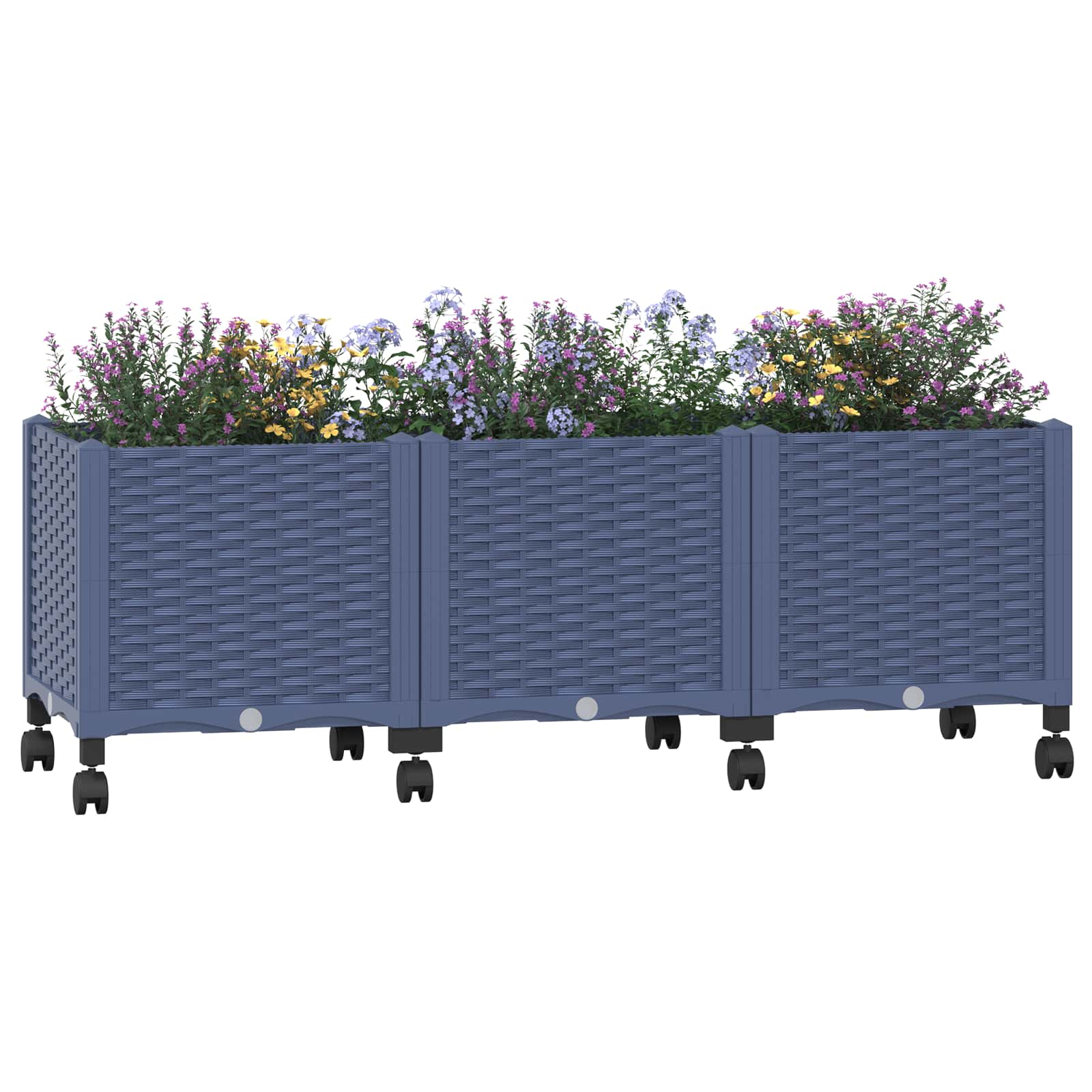 Gartenpflanzer 120 X 40 X 48 Cm Pp Blaugrau