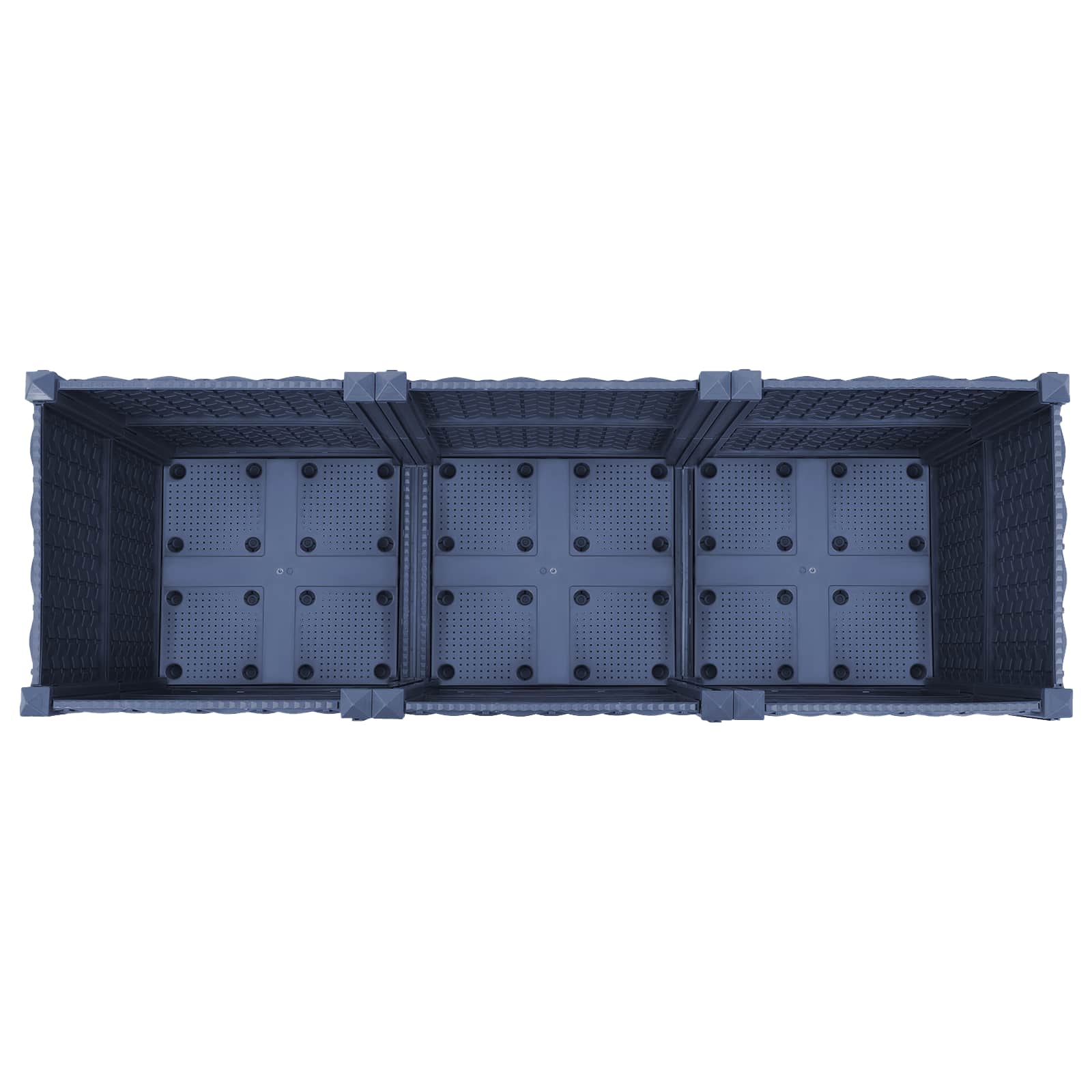 Gartenpflanzer 120 X 40 X 48 Cm Pp Blaugrau