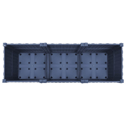 Gartenpflanzer 120 X 40 X 48 Cm Pp Blaugrau