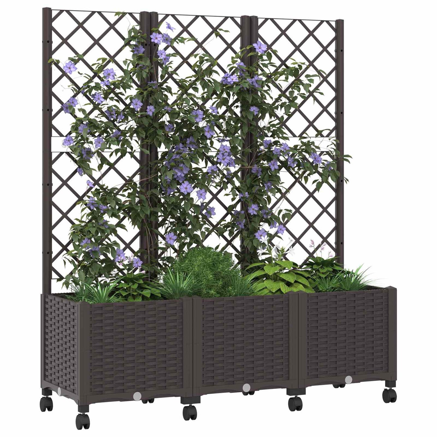 Pflanzkübel Mit Spalier Und Rädern 120 X 40 X 146 Cm Pp