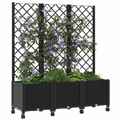 Pflanzkübel Mit Spalier Und Rädern 120 X 40 X 146 Cm Pp