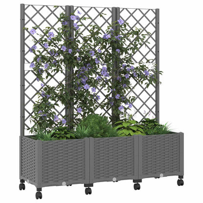 Pflanzkübel Mit Spalier Und Rädern 120 X 40 X 146 Cm