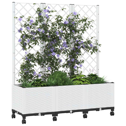 Pflanzkübel Mit Spalier Und Rädern 120 X 40 X 146 Cm Pp