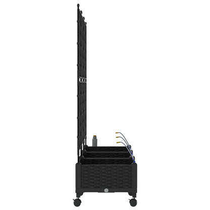 Garten Blumenkübel Mit Bewässerung Und Rädern 3 Stk. Schwarz Pp Hellgrau