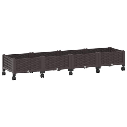 Gartenpflanzer 160 X 40 X 29 Cm Pp Braun