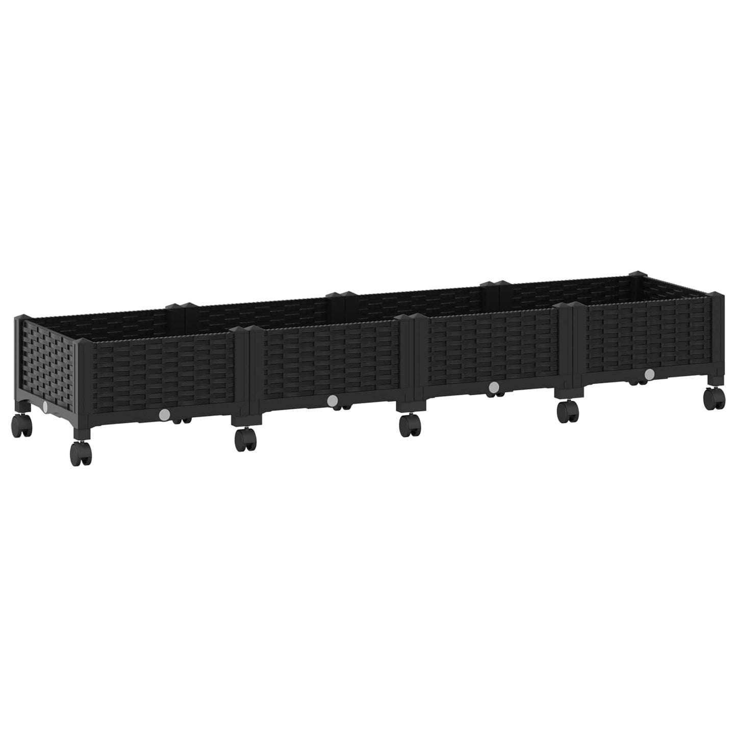 Gartenpflanzer 160 X 40 X 29 Cm Pp Schwarz