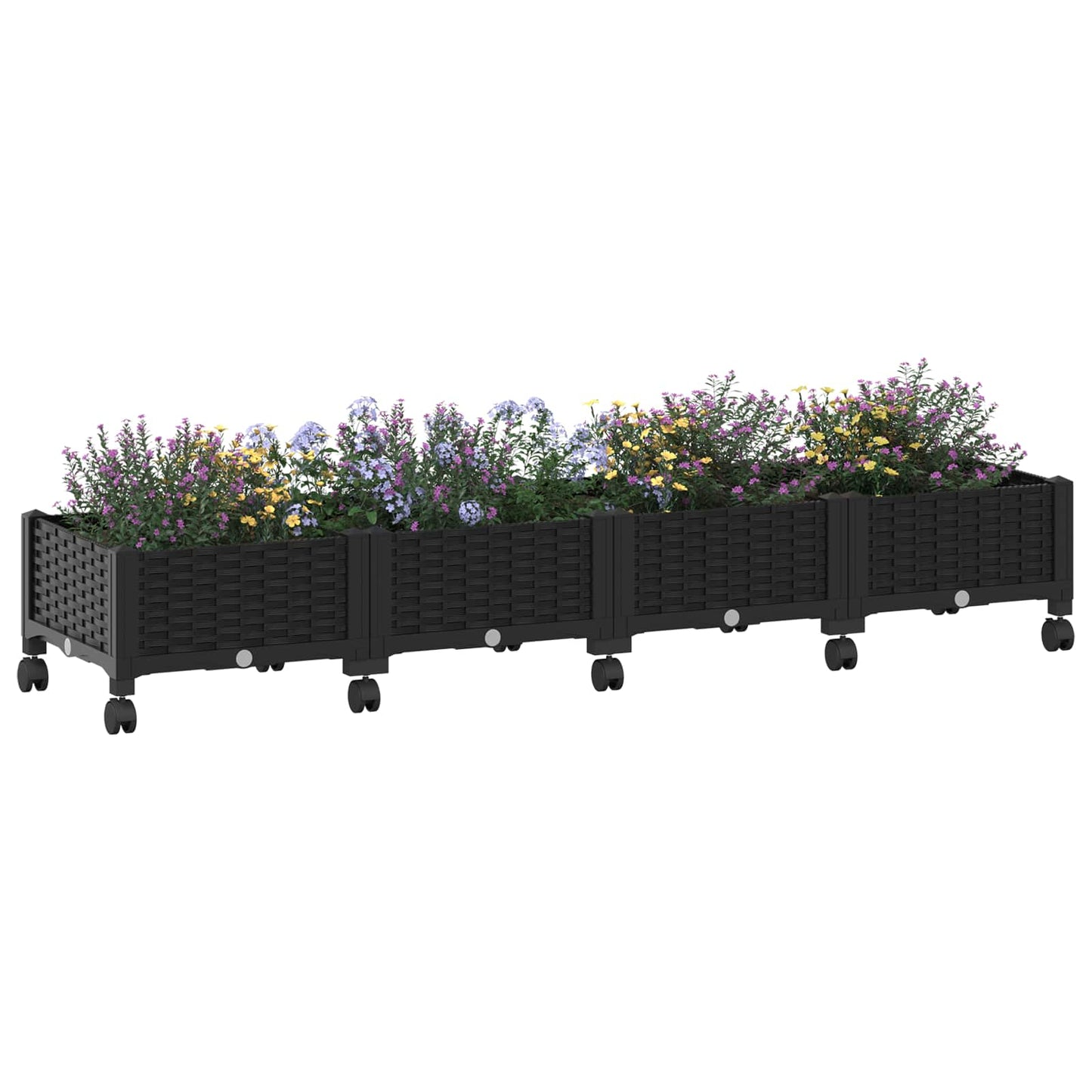 Gartenpflanzer 160 X 40 X 29 Cm Pp Schwarz
