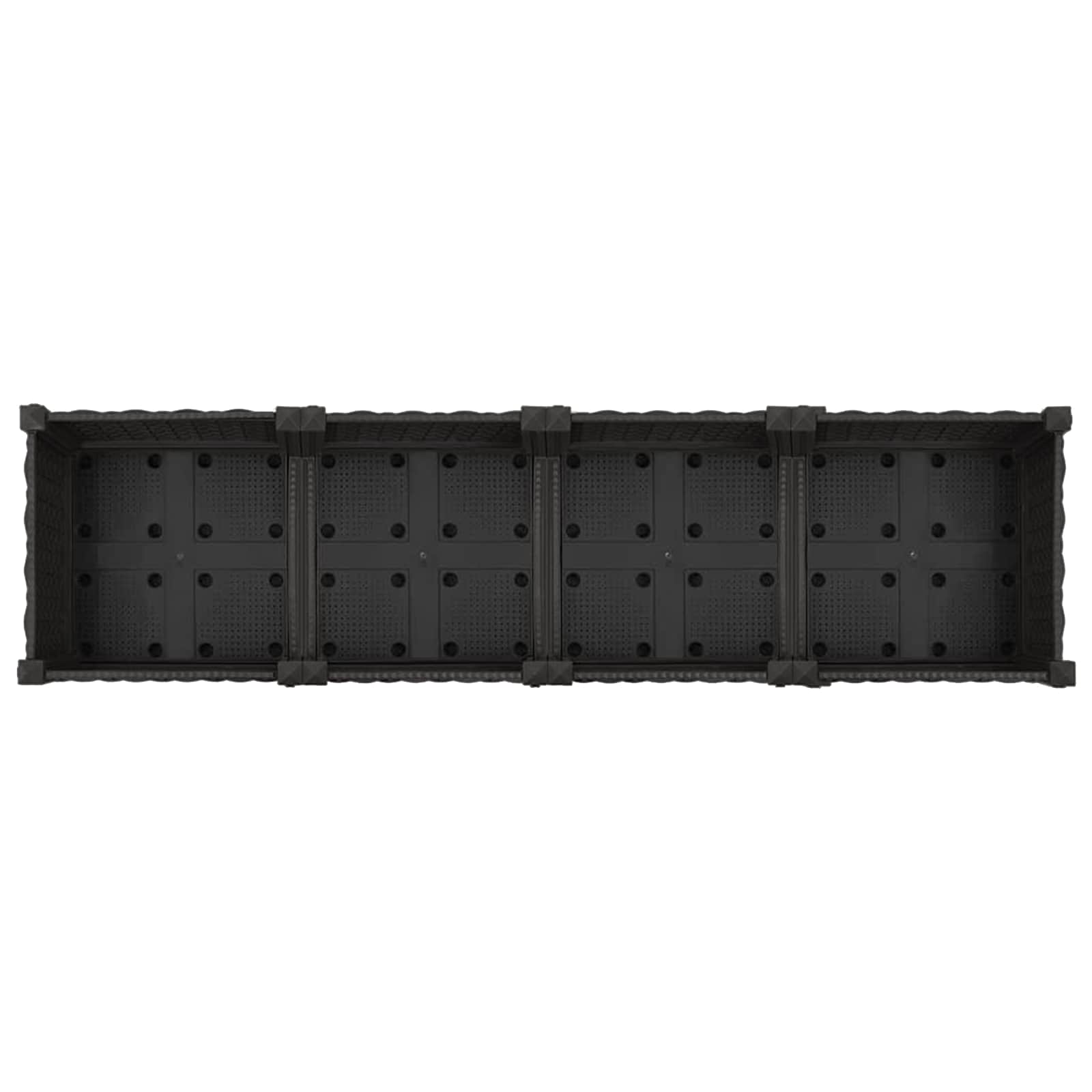 Gartenpflanzer 160 X 40 X 29 Cm Pp Schwarz
