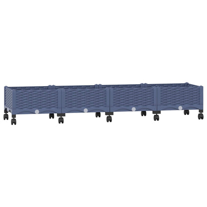 Gartenpflanzer 160 X 40 X 33 Cm Pp Blaugrau